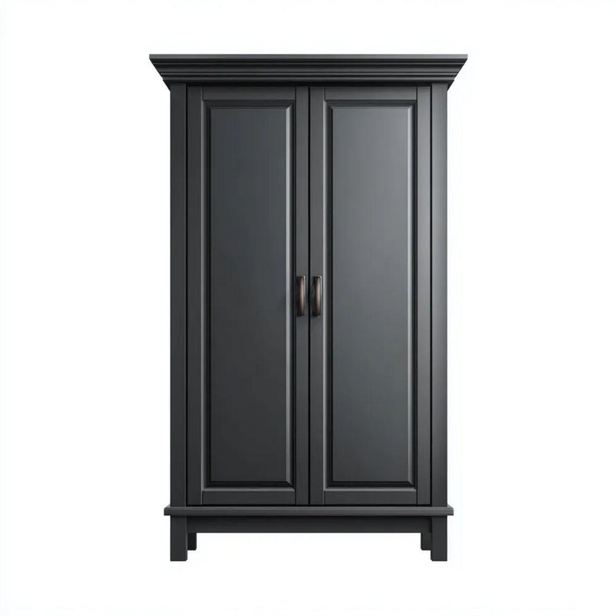 Czarna szafa dwudrzwiowa z płyty MDF 100 x 55 x 200 cm